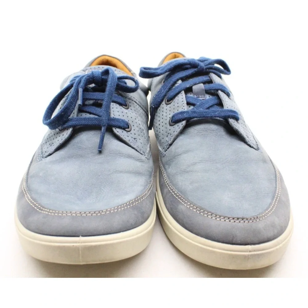 Ecco‎ Mens Size 45 EU 11-11.5 US Collin Nautical Perforated Blue Fashion Sneaker